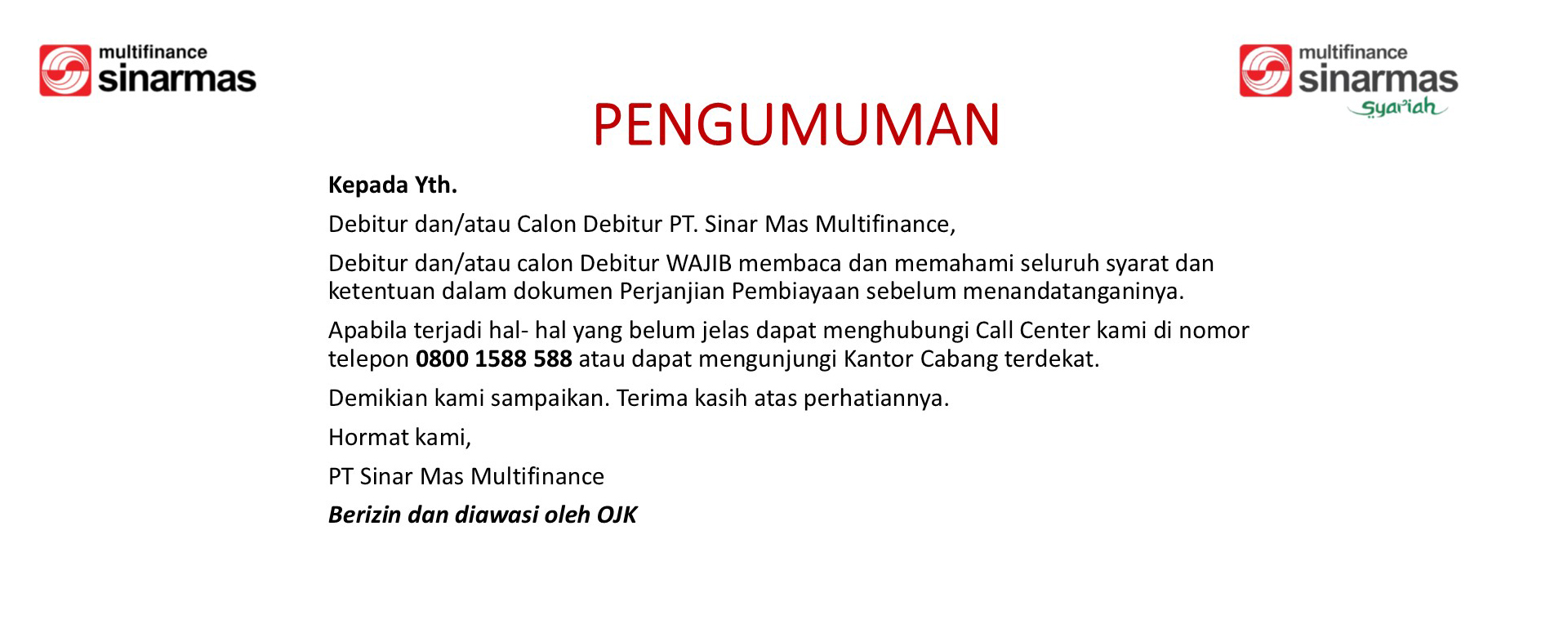 Pengumuman Debitur